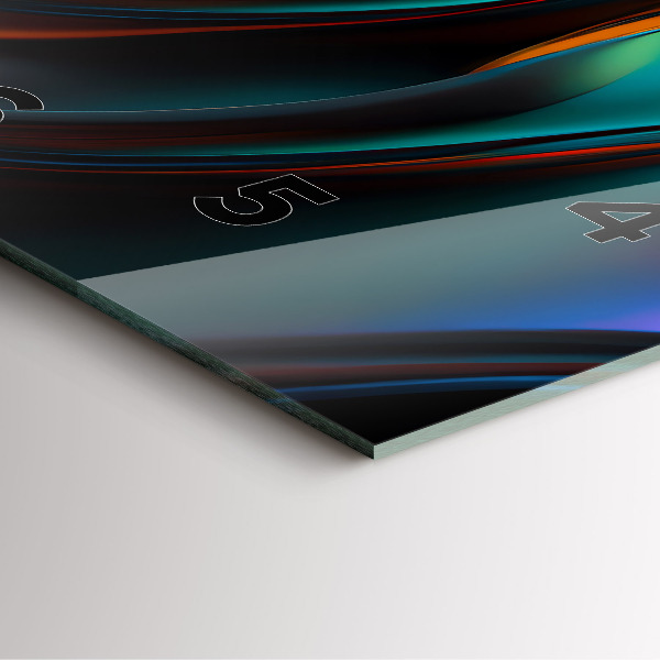 Čtvercové nástěnné hodiny Futuristická vlna