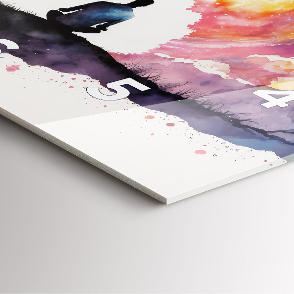 Čtvercové nástěnné hodiny Životní styl meditace