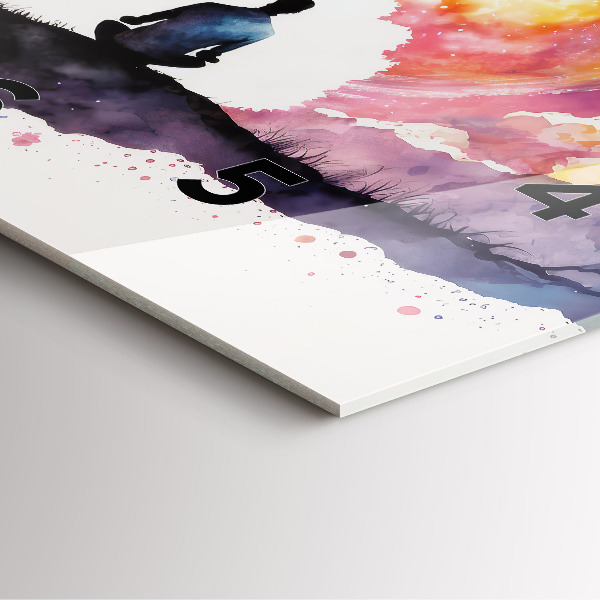 Čtvercové nástěnné hodiny Životní styl meditace