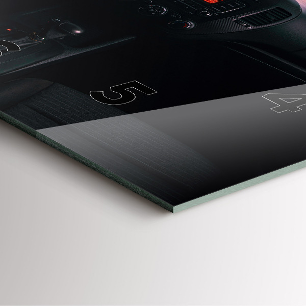 Čtvercové nástěnné hodiny Auto v Tokiu