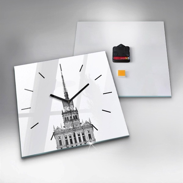 Skleněné hodiny čtvercové Palác kultury a vědy