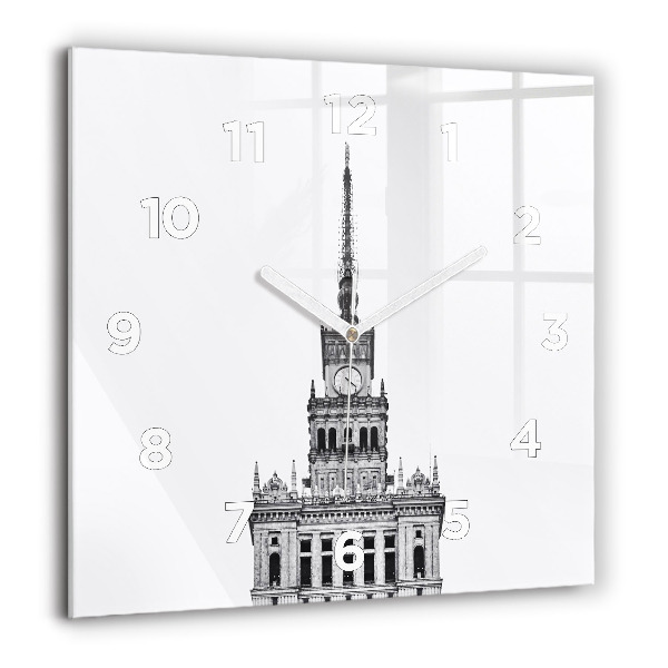 Skleněné hodiny čtvercové Palác kultury a vědy