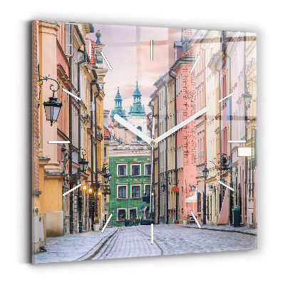 Skleněné hodiny čtvercové Staré město ve Varšavě