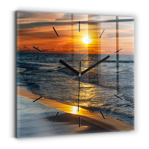 Čtvercové nástěnné hodiny Władysławowo Baltské moře