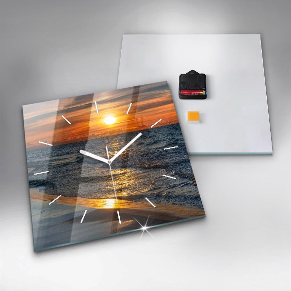 Čtvercové nástěnné hodiny Władysławowo Baltské moře