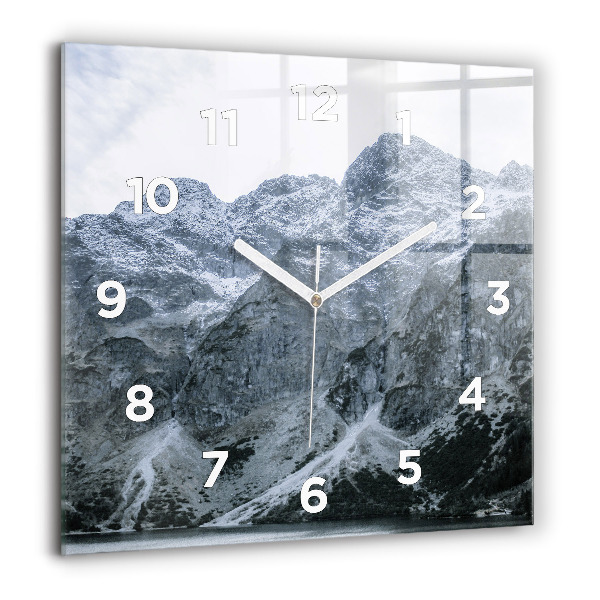 Čtvercové nástěnné hodiny Morskie Oko v Tatrách