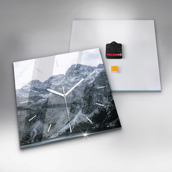 Čtvercové nástěnné hodiny Morskie Oko v Tatrách