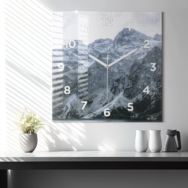 Čtvercové nástěnné hodiny Morskie Oko v Tatrách