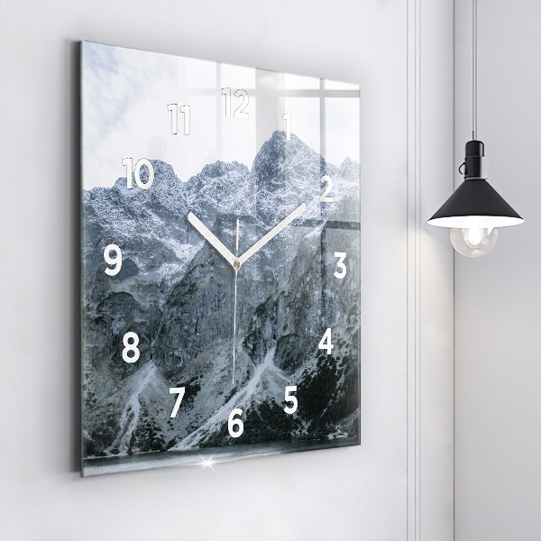 Čtvercové nástěnné hodiny Morskie Oko v Tatrách