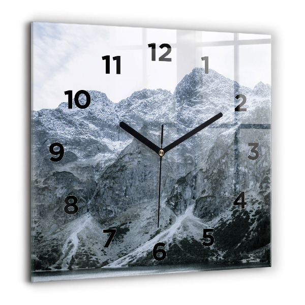 Čtvercové nástěnné hodiny Morskie Oko v Tatrách