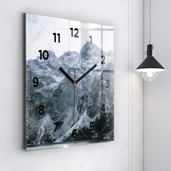 Čtvercové nástěnné hodiny Morskie Oko v Tatrách