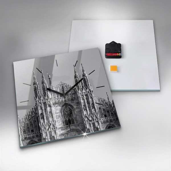 Čtvercové nástěnné hodiny Katedrála Duomo Di Milano