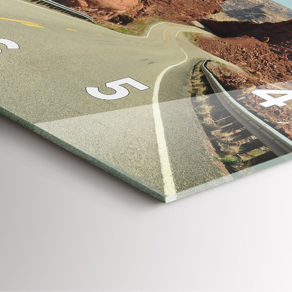 Čtvercové nástěnné hodiny Route 66 v USA