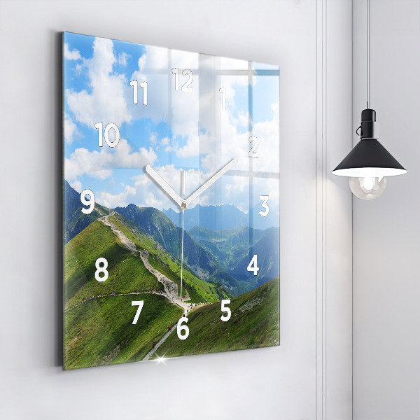 Čtvercové nástěnné hodiny Kasprowy Wierch Zakopane