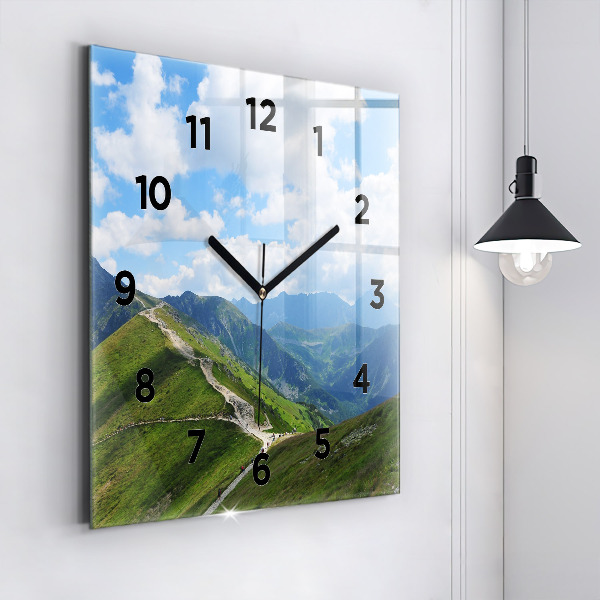 Čtvercové nástěnné hodiny Kasprowy Wierch Zakopane