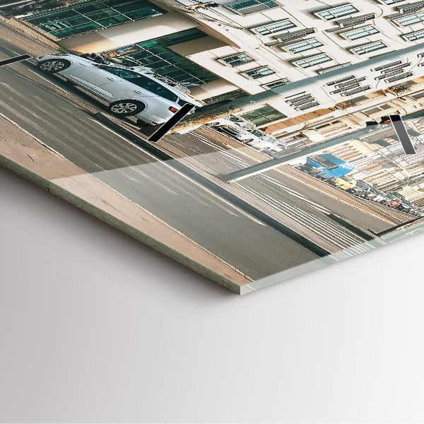 Čtvercové nástěnné hodiny Tančící dům Praha