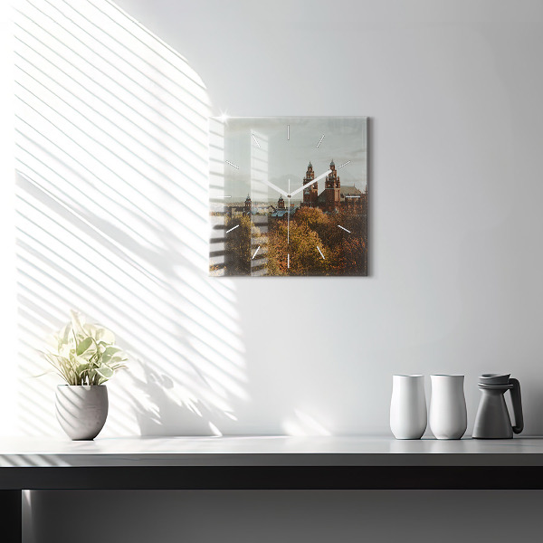 Čtvercové nástěnné hodiny Umělecká galerie v Glasgow