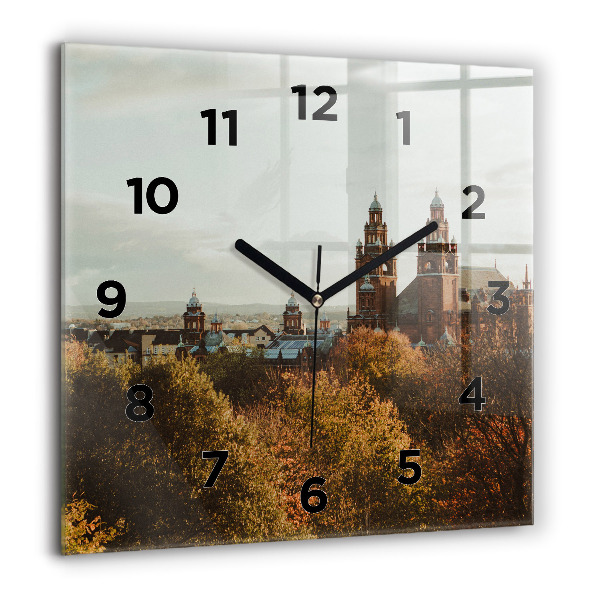 Čtvercové nástěnné hodiny Umělecká galerie v Glasgow
