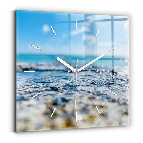 Čtvercové nástěnné hodiny Fotografování vody
