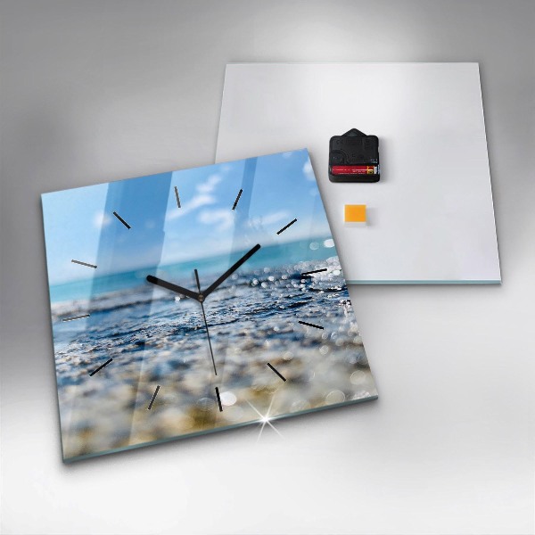 Čtvercové nástěnné hodiny Fotografování vody