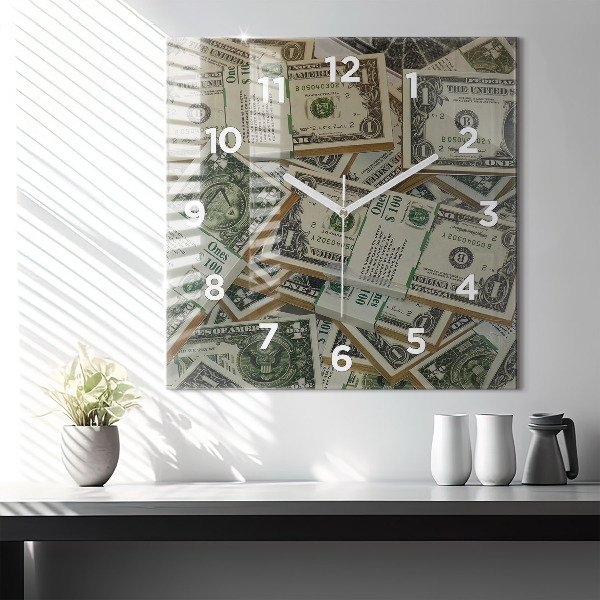 Čtvercové nástěnné hodiny 1 americký dolar