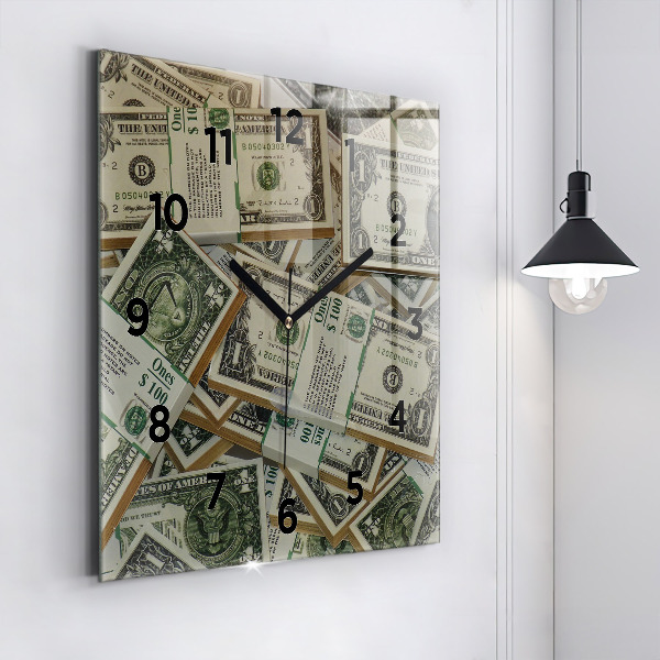 Čtvercové nástěnné hodiny 1 americký dolar