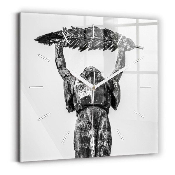 Čtvercové nástěnné hodiny Socha Svobody v Budapešti