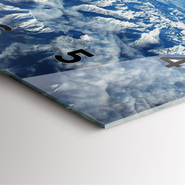 Čtvercové nástěnné hodiny Horská krajina Pyrenejí