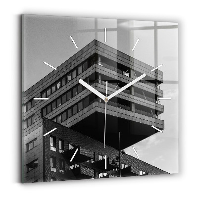 Čtvercové nástěnné hodiny Architektura v Amsterdamu