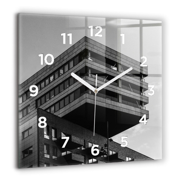 Čtvercové nástěnné hodiny Architektura v Amsterdamu