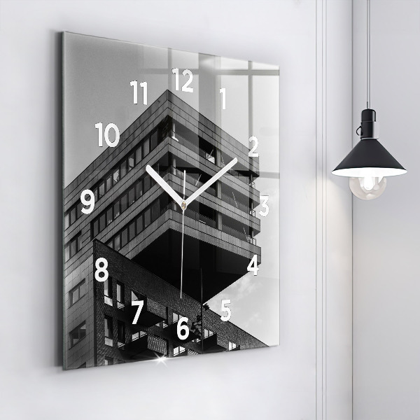 Čtvercové nástěnné hodiny Architektura v Amsterdamu
