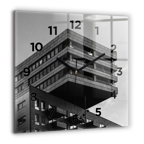 Čtvercové nástěnné hodiny Architektura v Amsterdamu