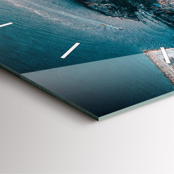 Čtvercové nástěnné hodiny Ostrov v Chorvatsku