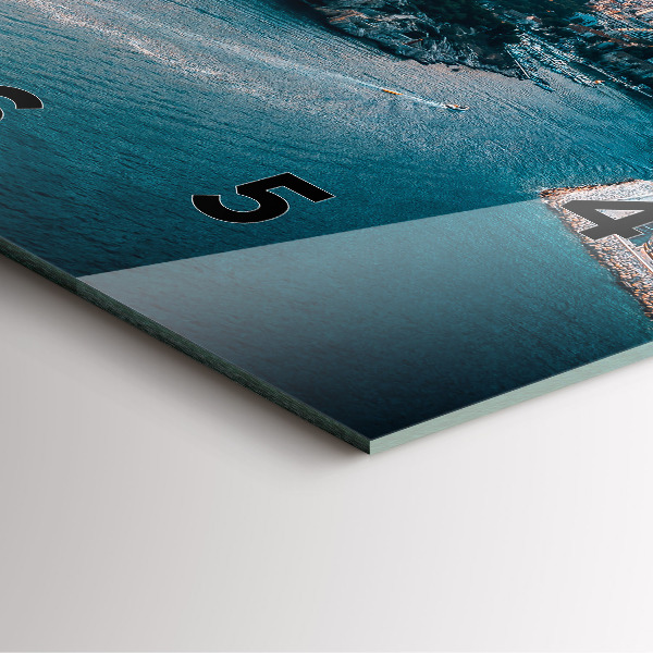 Čtvercové nástěnné hodiny Ostrov v Chorvatsku