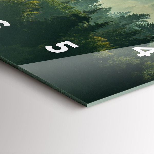 Skleněné hodiny čtvercové Východ slunce vedle dětí