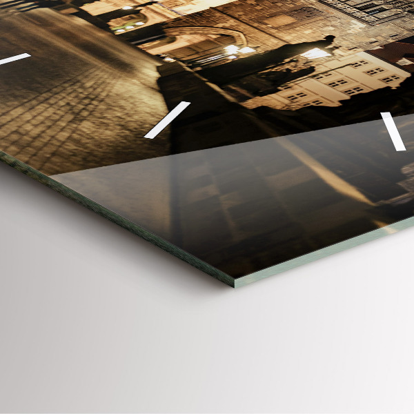 Čtvercové nástěnné hodiny Karlův most v Praze