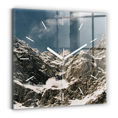 Čtvercové nástěnné hodiny Watzmannovy hory