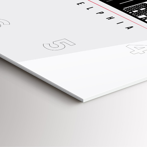 Skleněné hodiny čtvercové Ilustrace Philadelphia