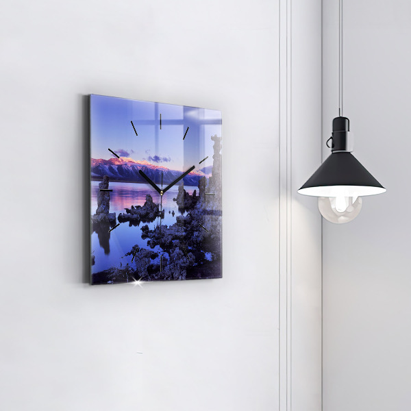 Skleněné hodiny čtvercové Kalifornské jezero