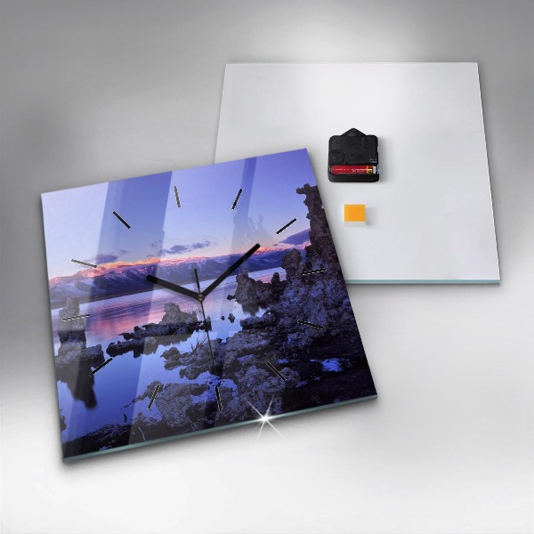 Skleněné hodiny čtvercové Kalifornské jezero