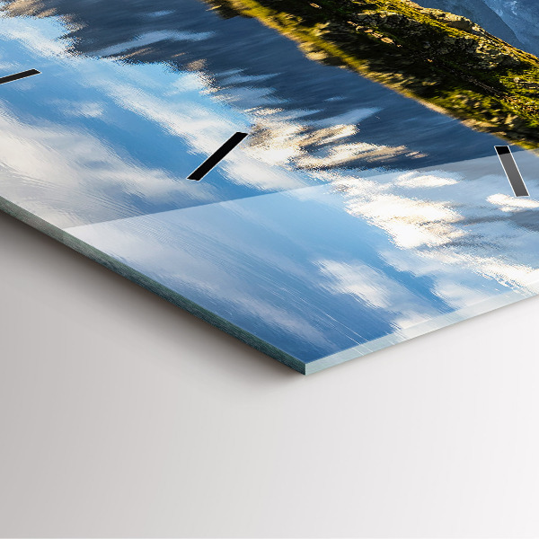 Skleněné hodiny čtvercové Údolí Chamonix, francouzské Alpy