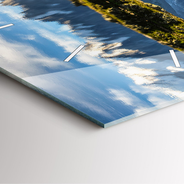 Skleněné hodiny čtvercové Údolí Chamonix, francouzské Alpy