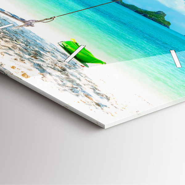 Skleněné hodiny čtvercové Slunečný ostrov Thajsko