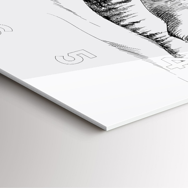 Skleněné hodiny čtvercové Kreslené hory