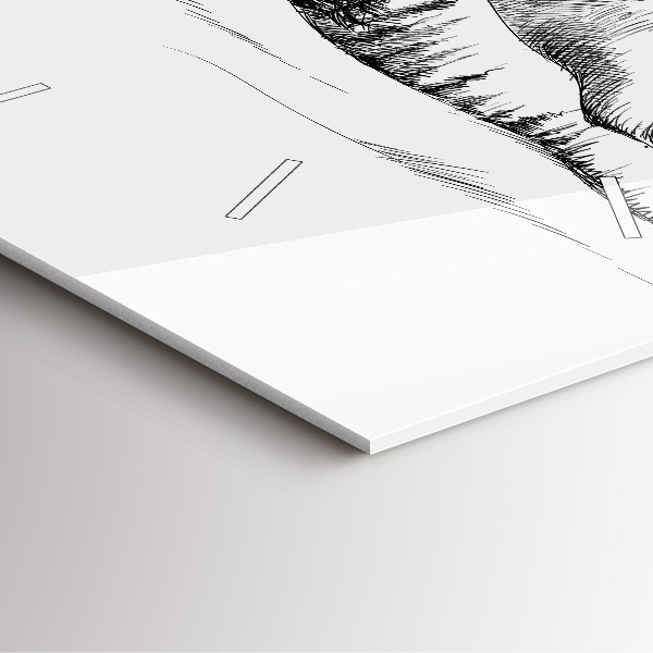 Skleněné hodiny čtvercové Kreslené hory