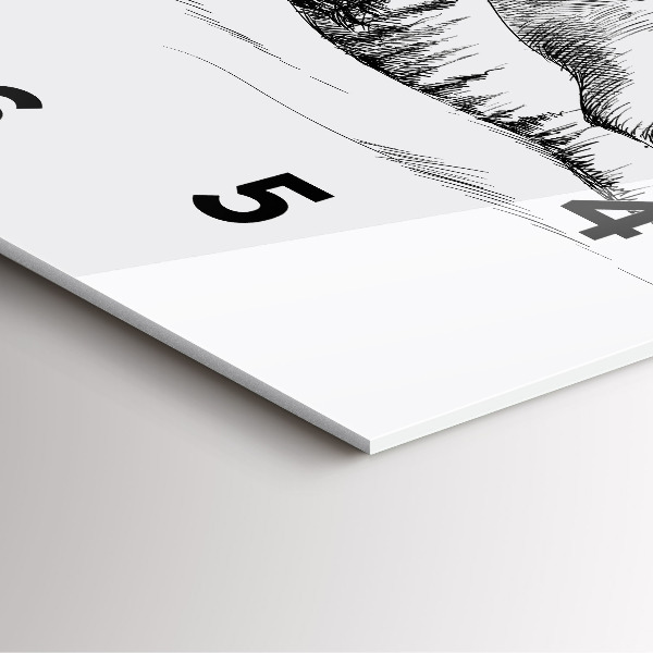 Skleněné hodiny čtvercové Kreslené hory