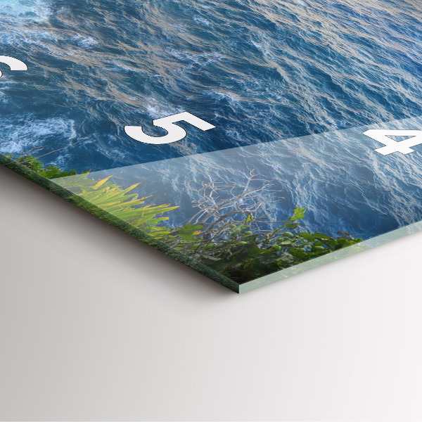 Skleněné hodiny čtvercové Pobřeží oceánu