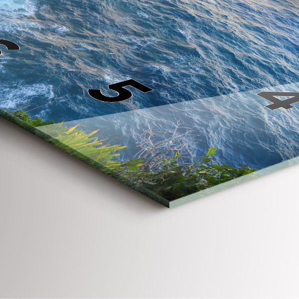 Skleněné hodiny čtvercové Pobřeží oceánu