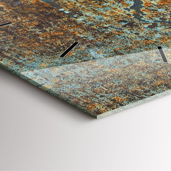 Skleněné hodiny čtvercové Textura starého kovu