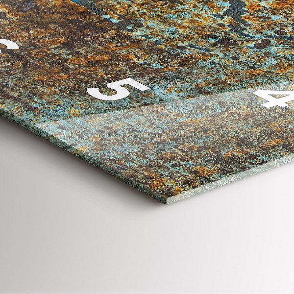 Skleněné hodiny čtvercové Textura starého kovu